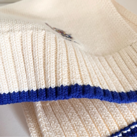 Hold Ralph Lauren polo bear embroidered scarf 100% cotton - Picture 3 of 14